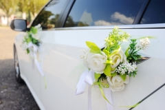 decoration on wedding car